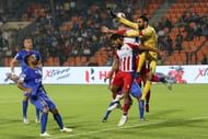 In the first half, the goalkeeper was lively in and around the six-yard box to any threat posed by the away side (Image Courtesy: ISL)